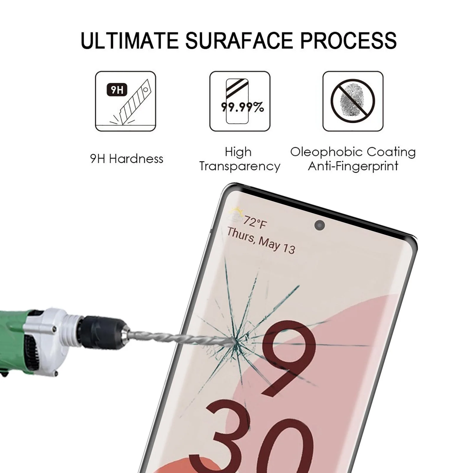 For Google Pixel 6 Full Glue Full Cover Screen Protector Tempered Glass Film