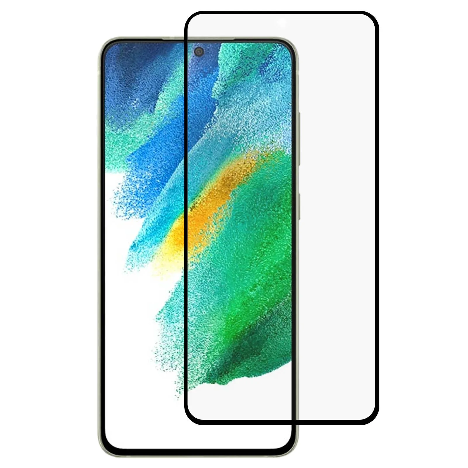 For Samsung Galaxy S21 FE 5G Full Glue Full Cover Screen Protector Tempered Glass Film