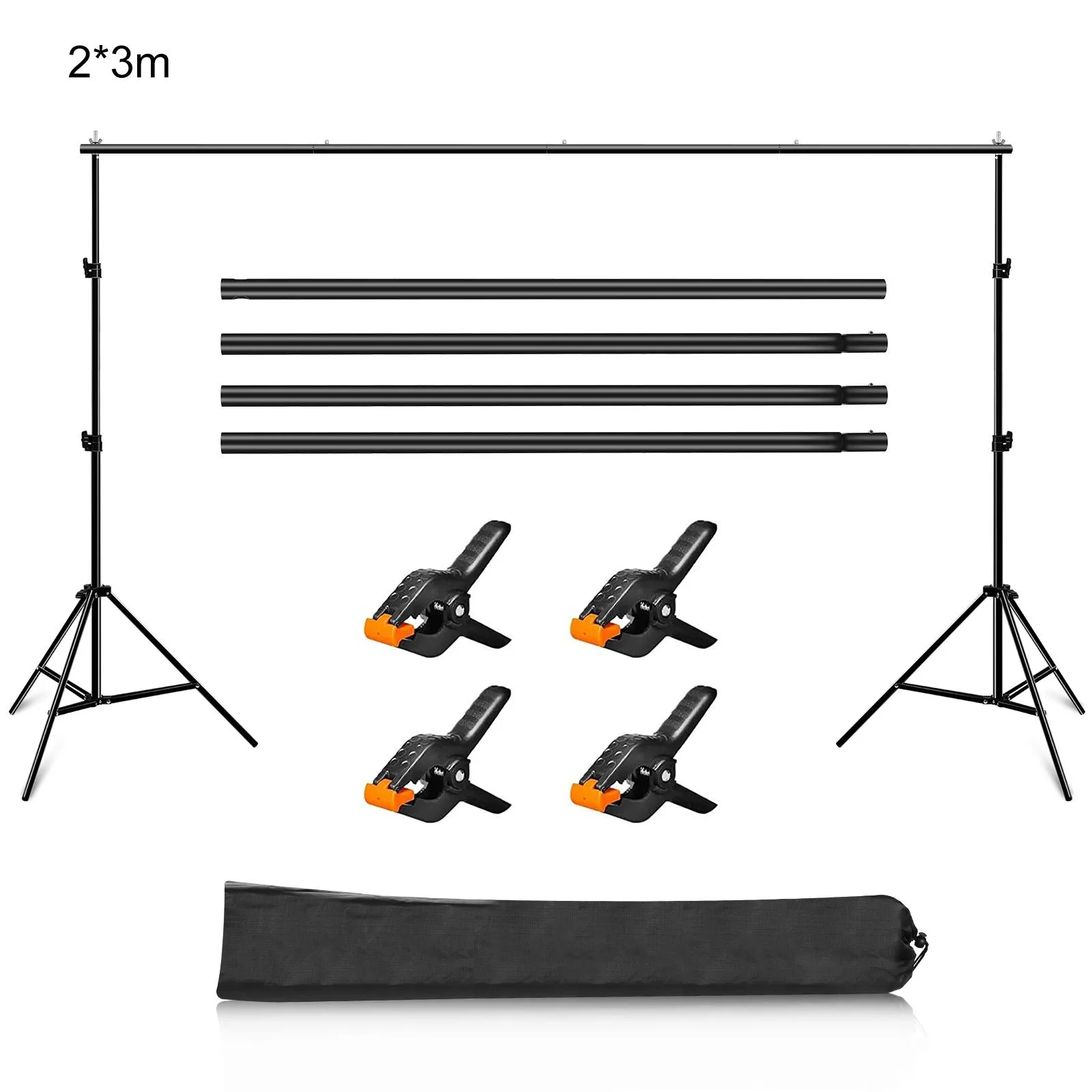Photo Studio Background Support Stand Backdrop Crossbar Bracket(Black)