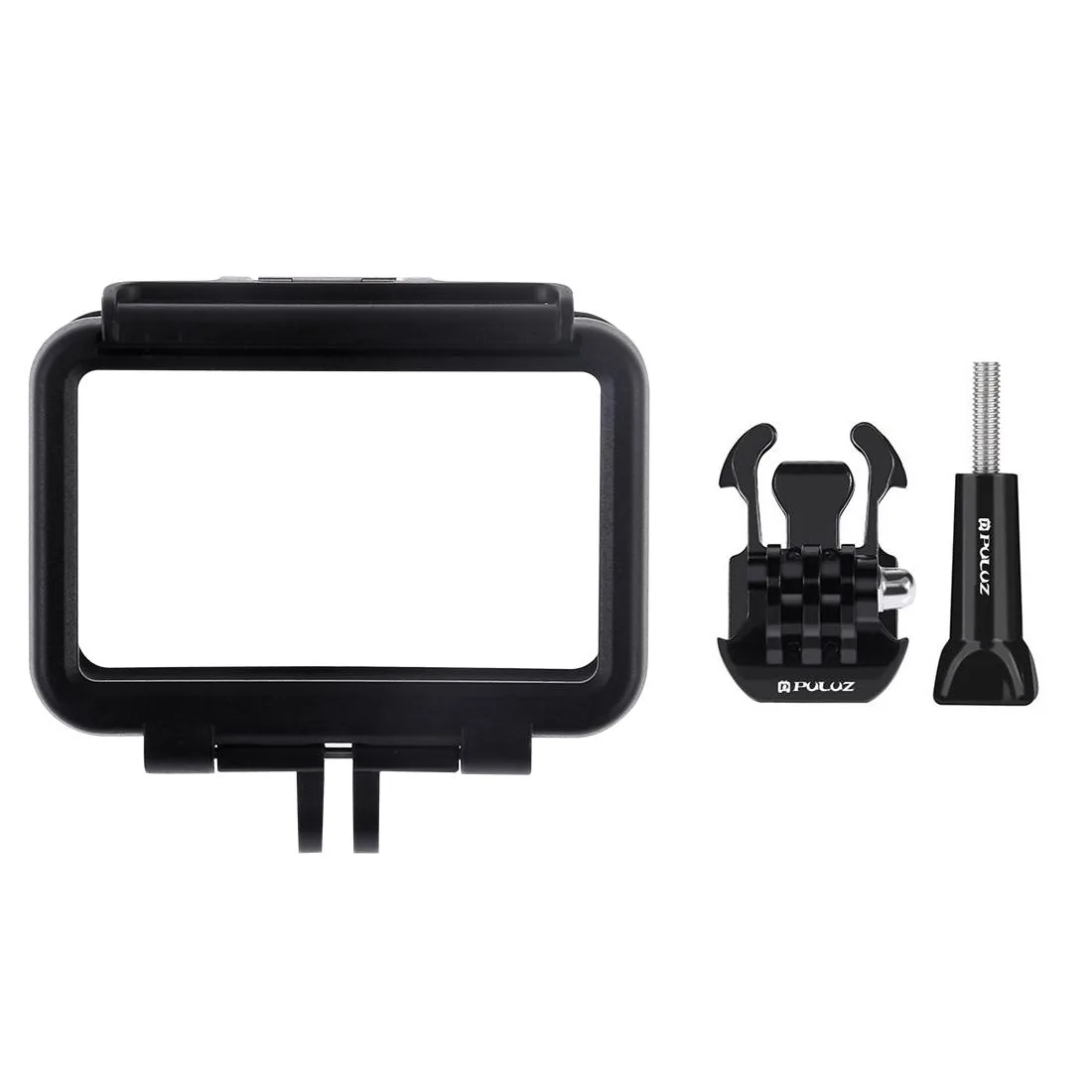 PULUZ Standard Border Frame ABS Protective Cage for DJI Osmo Action, with Buckle Basic Mount & Screw(Black)