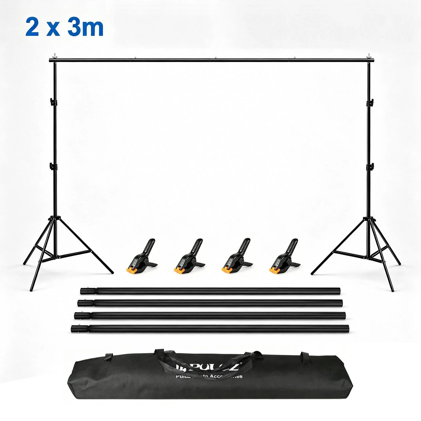 Photo Studio Background Support Stand Backdrop Crossbar Bracket (Black)