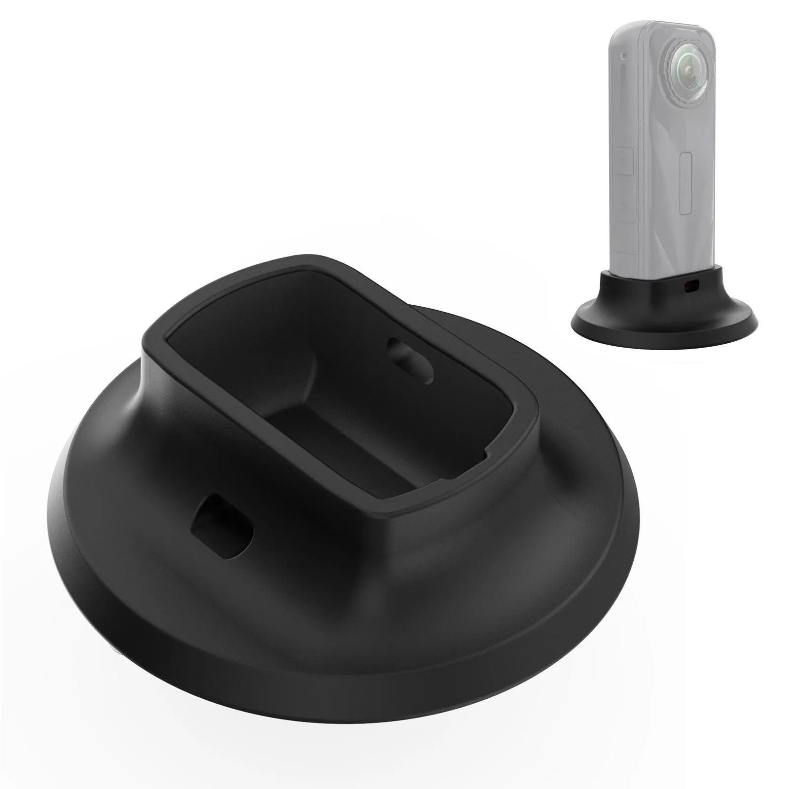 PULUZ Silicone Dock Desktop Adhesive Base Bracket (Black)