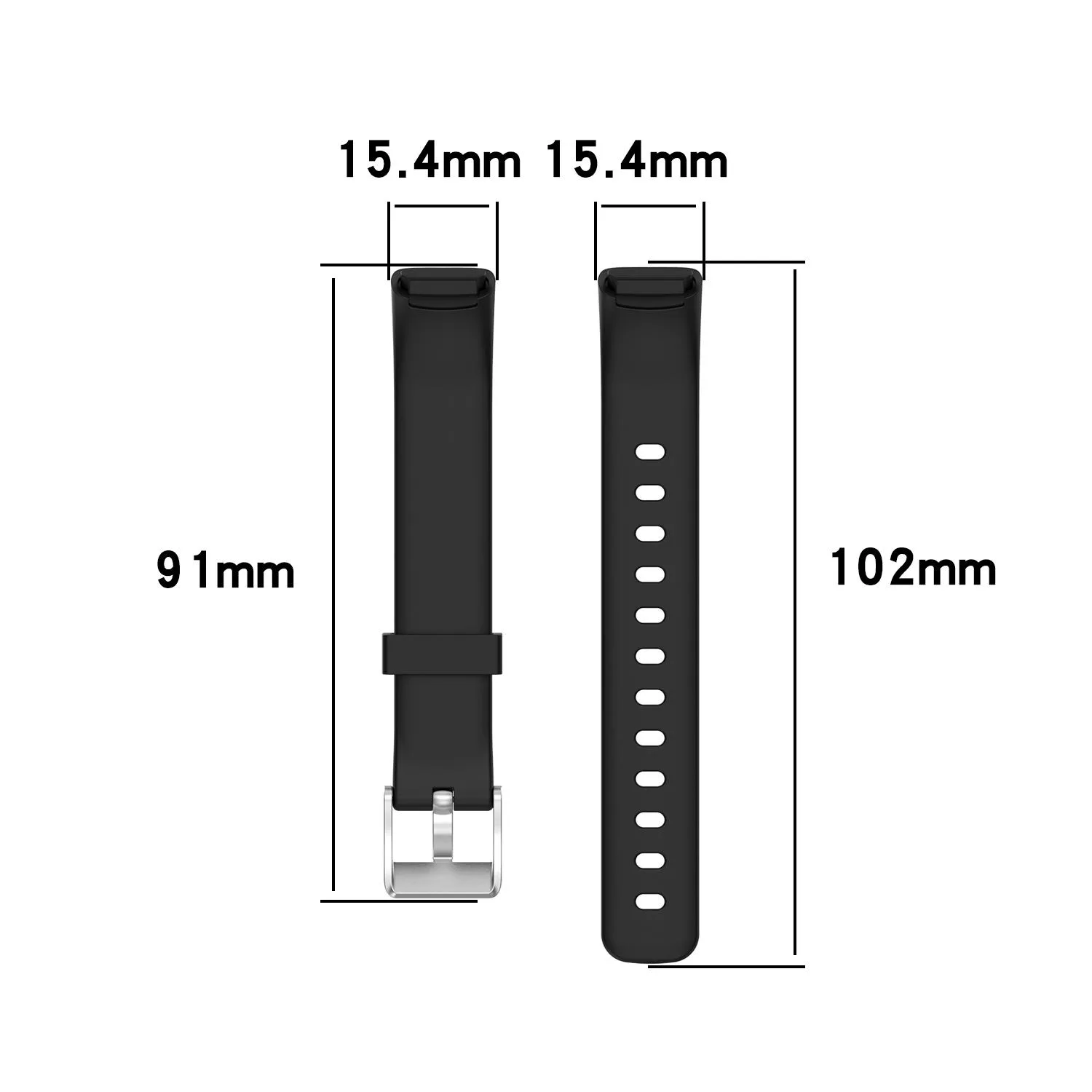 For Fitbit Luxe xDFind Silicone Watch Band, Size:S