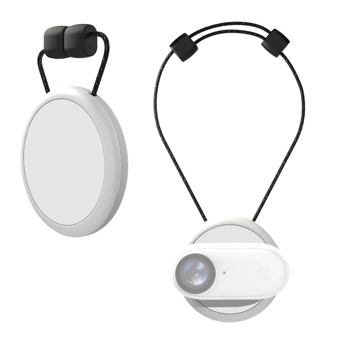 PULUZ Magnetic Pendant Holder Quick Release Neck Strap (White)