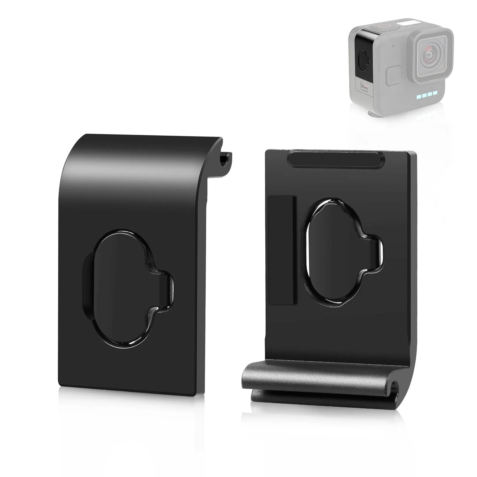 For GoPro Hero11 Black Mini PULUZ Metal Battery Side Interface Cover Dustproof Cap (Black)