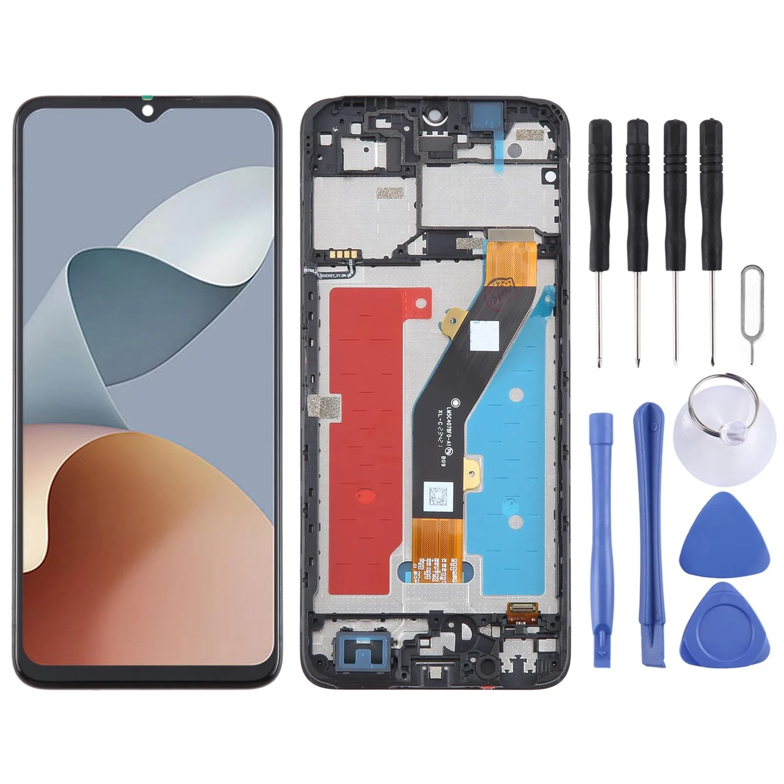 LCD Screen Digitizer Full Assembly with Frame (Black)