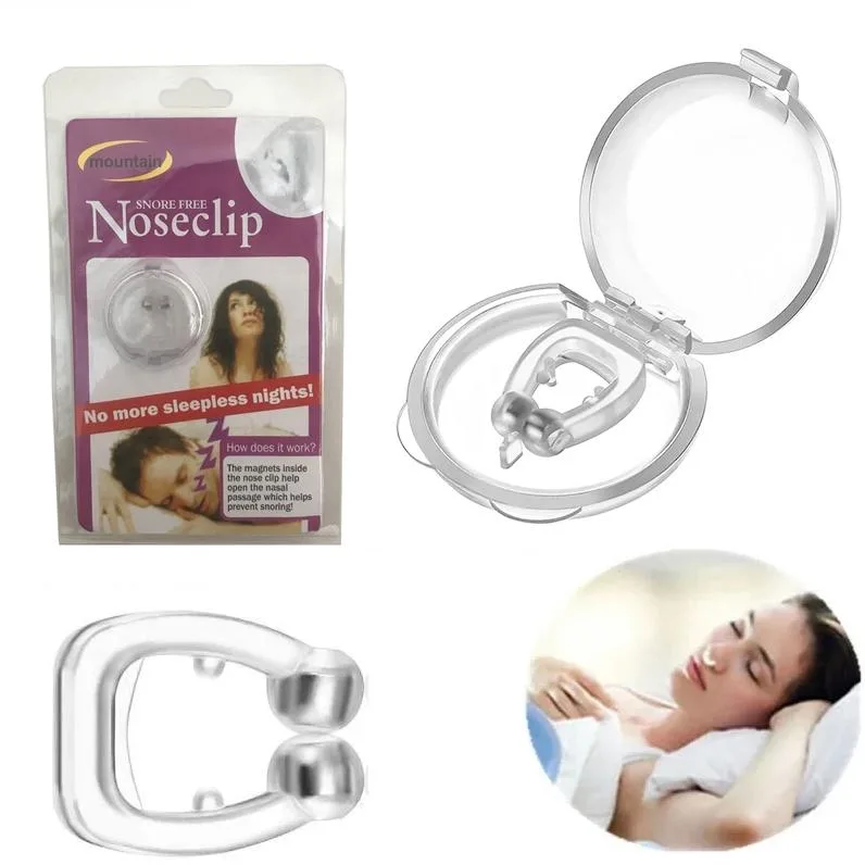 Magnetic Anti Snore Device Stop Snoring Nose Clip Sleeping Aid Apnea Guard Blister Packaging