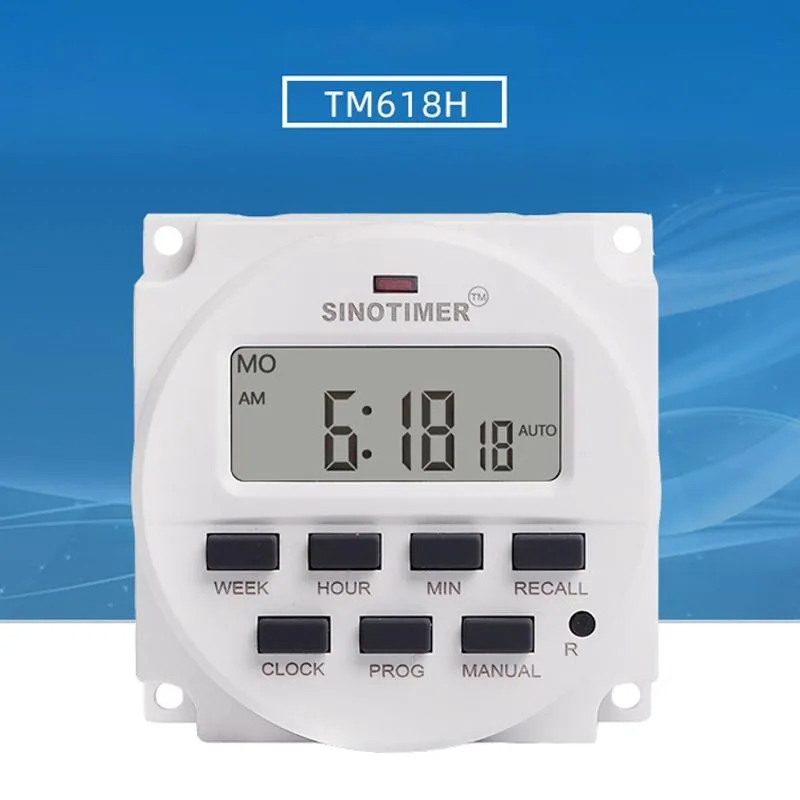 SINOTIMER Programmable Timer Switch Time Controller, Model: TM618H-4 12V