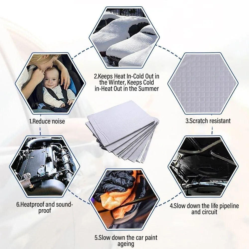 Car Thick Aluminum Foil Hood Heat And Sound Insulation Pad