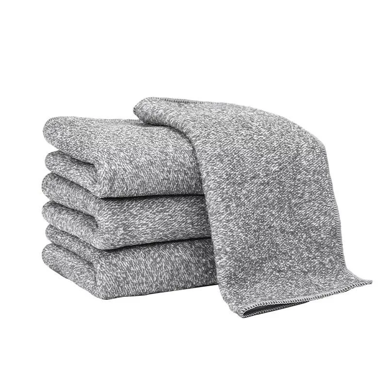 10pcs /Pack Thickened Bamboo Charcoal Fiber Dishcloth Kitchen Rag Scouring Pad