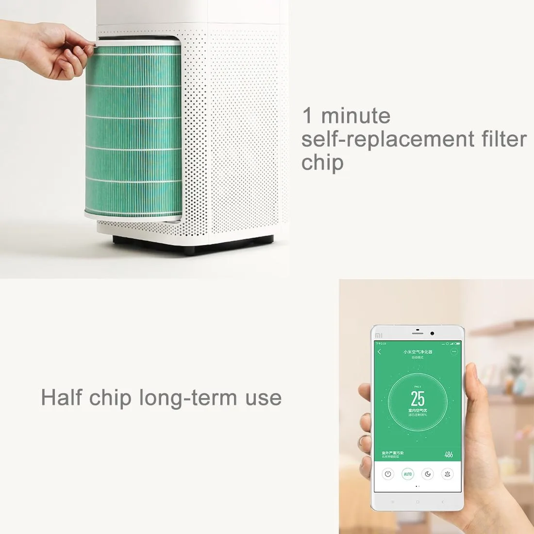 Original Xiaomi Replacement Air Filter Element Formaldehyde Removal Edition for Xiaomi Air Purifier 2 / 2S / 3 / Pro (S-CA-3110/HC5986W/HC5993/HC1580)