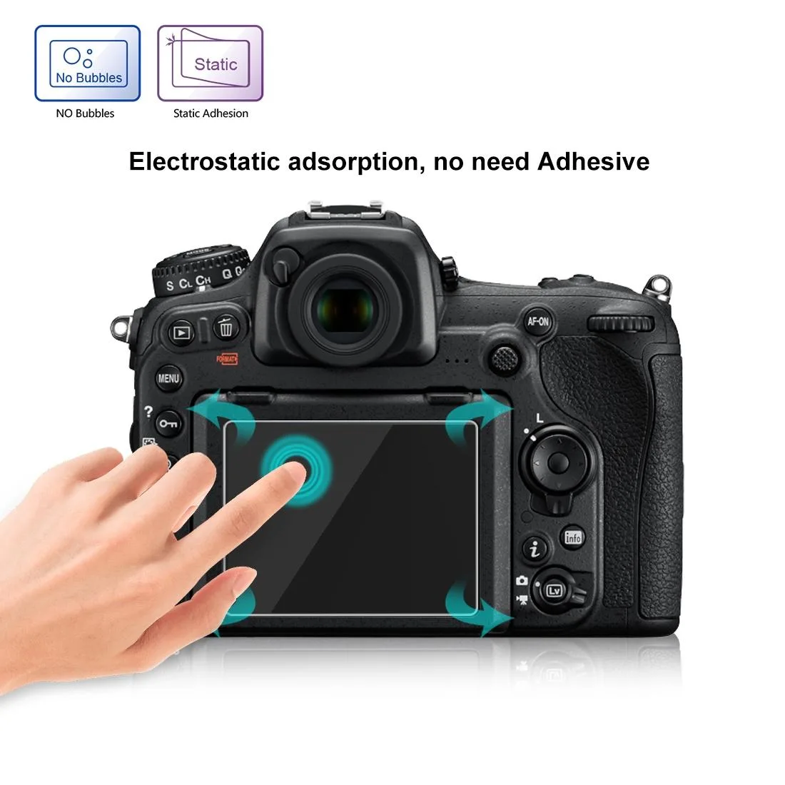 PULUZ 2.5D 9H Tempered Glass Film for Nikon D7100, Compatible with Nikon D5 / D500 / D7100 / D610 / D600 / D750 / D810 / D800 / D800E / D850 / D4S / D5200 / D5100 / P530 / P510 / D6 / D7200 / D780, Fujifilm HS33 / HS35 / GFX50S / S1700 / S1770 / S290