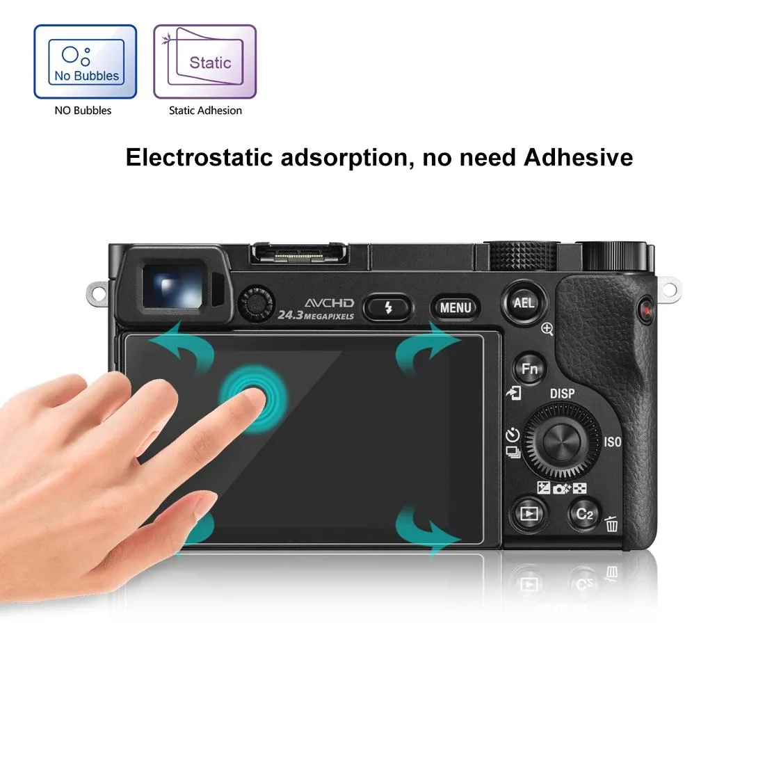 PULUZ 2.5D 9H Tempered Glass Film for Sony A6000, Compatible with Sony A6500 / A5100 / 6100 / A6600 / A5000 / A6400 / A6300 / A3000 / NEX-7/ NEX-6 / NEX-5N / NEX-3N / NEX5C / NEX-C3 / NEX-5T / H400, Panasonic W850K, Olympus TG850 / TG860 / TG870 PM2