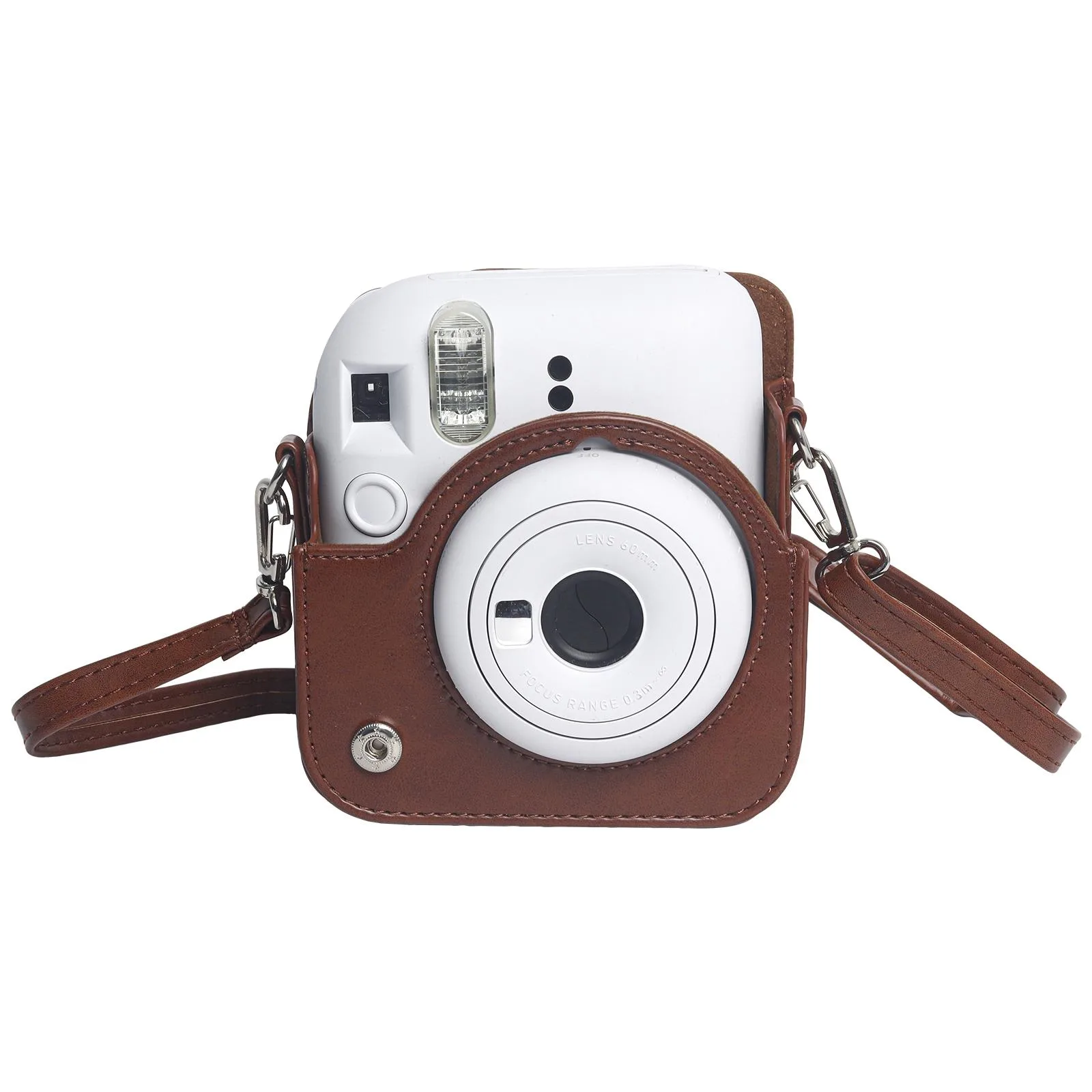 Leather Case Full Body Camera Bag with Shoulder Strap (Brown)