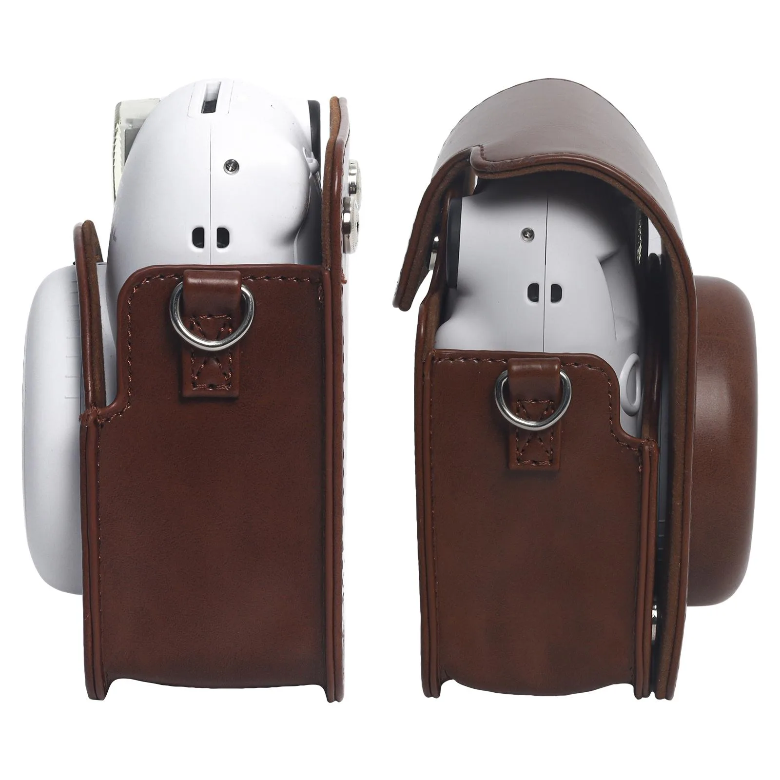 Leather Case Full Body Camera Bag with Shoulder Strap (Brown)