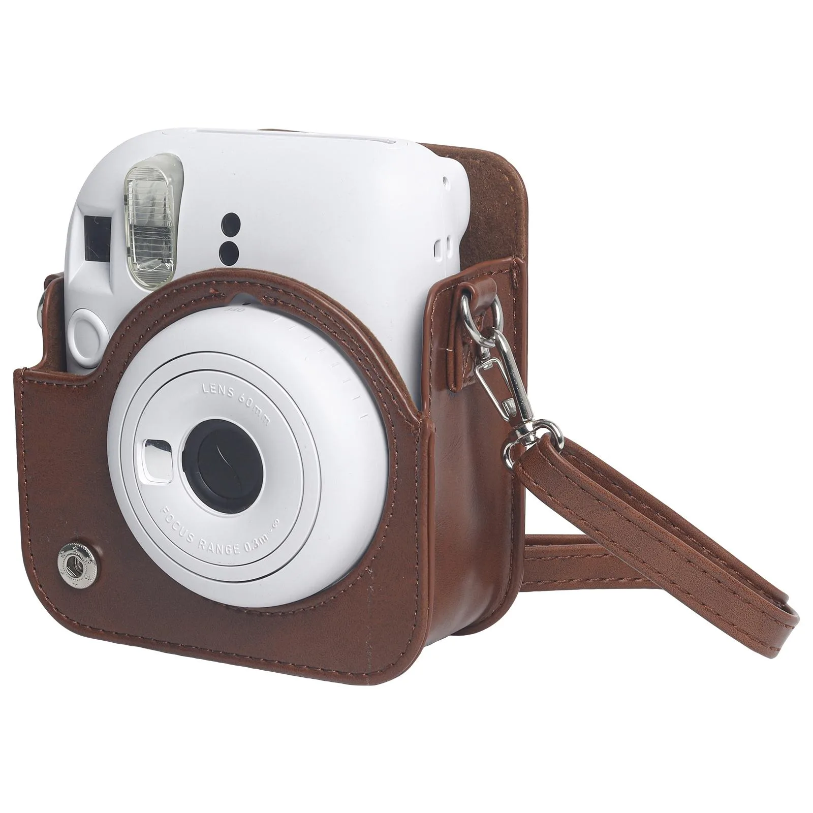 Leather Case Full Body Camera Bag with Shoulder Strap (Brown)