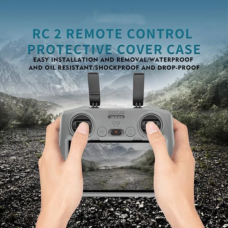 For DJI Air 3 / RC2 Remote Control STARTRC Silicone Shockproof Anti-scratch Case (Grey)