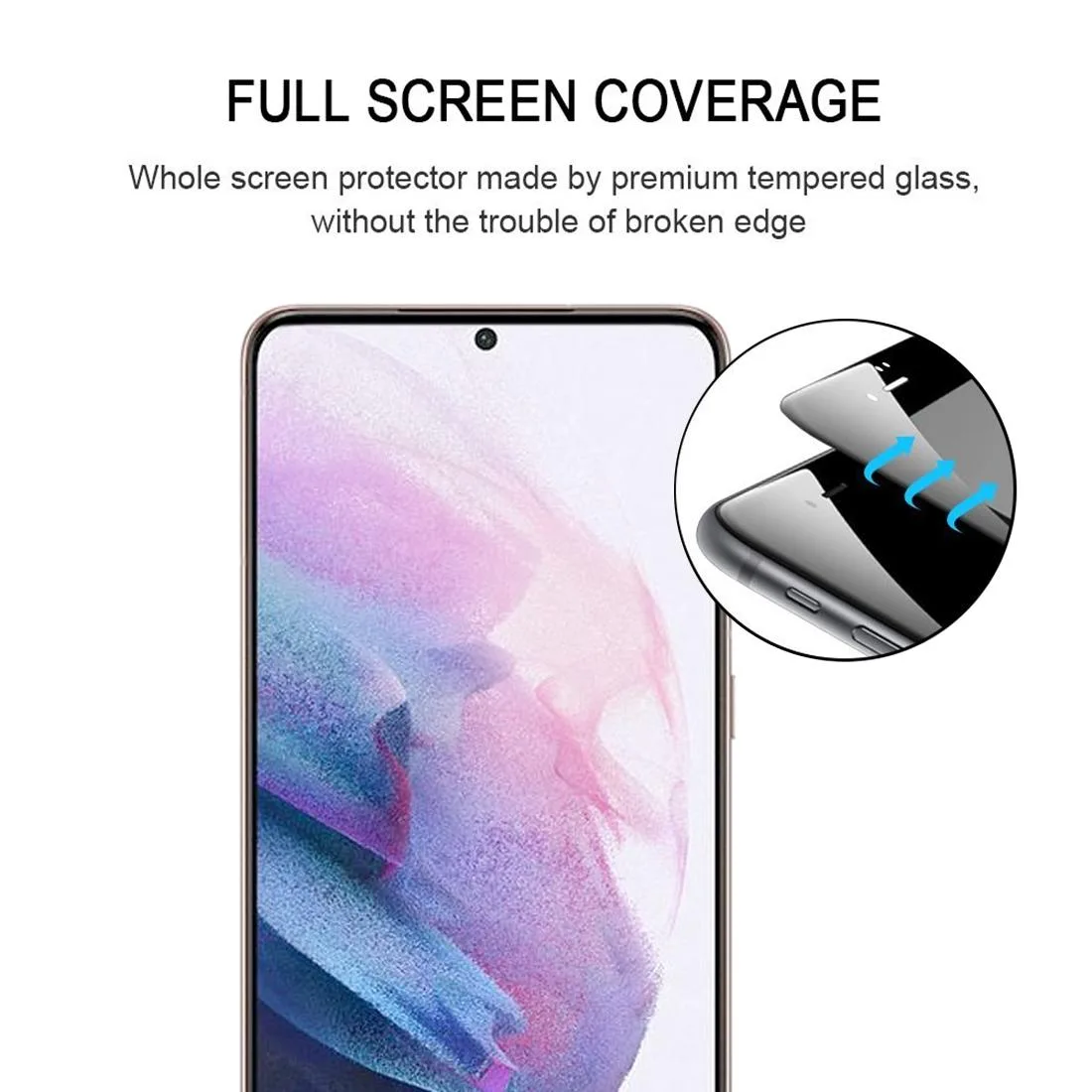 5G 3D Curved Edge Full Screen Tempered Glass Film(Black)