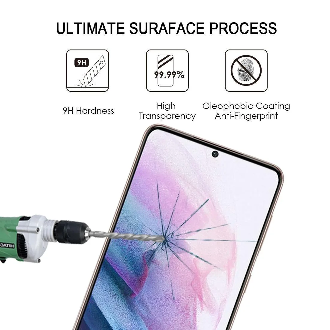5G 3D Curved Edge Full Screen Tempered Glass Film(Black)