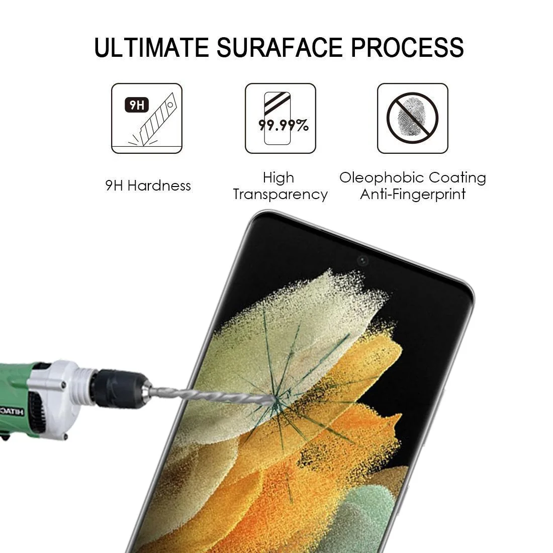 5G 3D Curved Edge Full Screen Tempered Glass Film(Black)