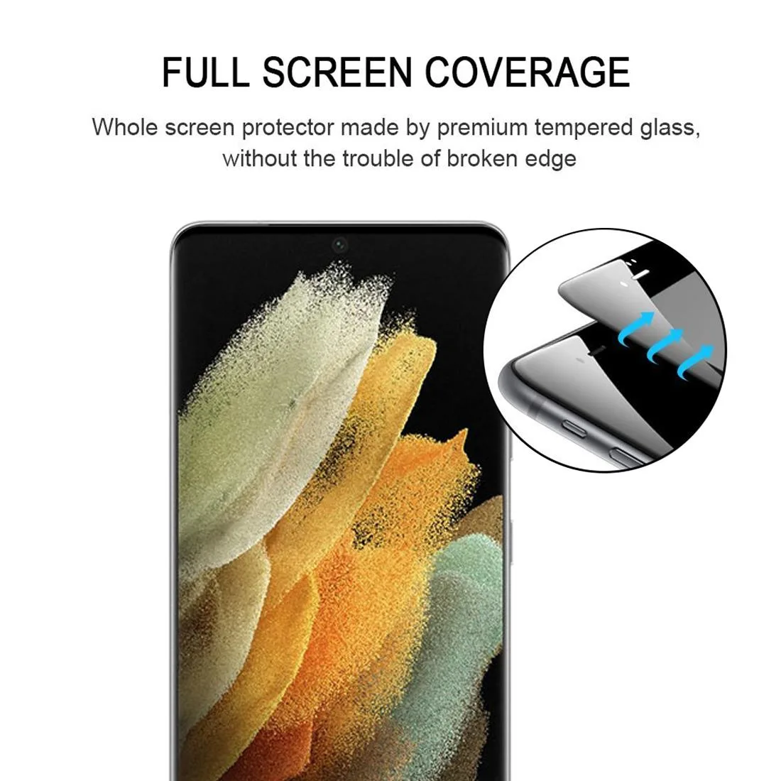 5G 3D Curved Edge Full Screen Tempered Glass Film(Black)
