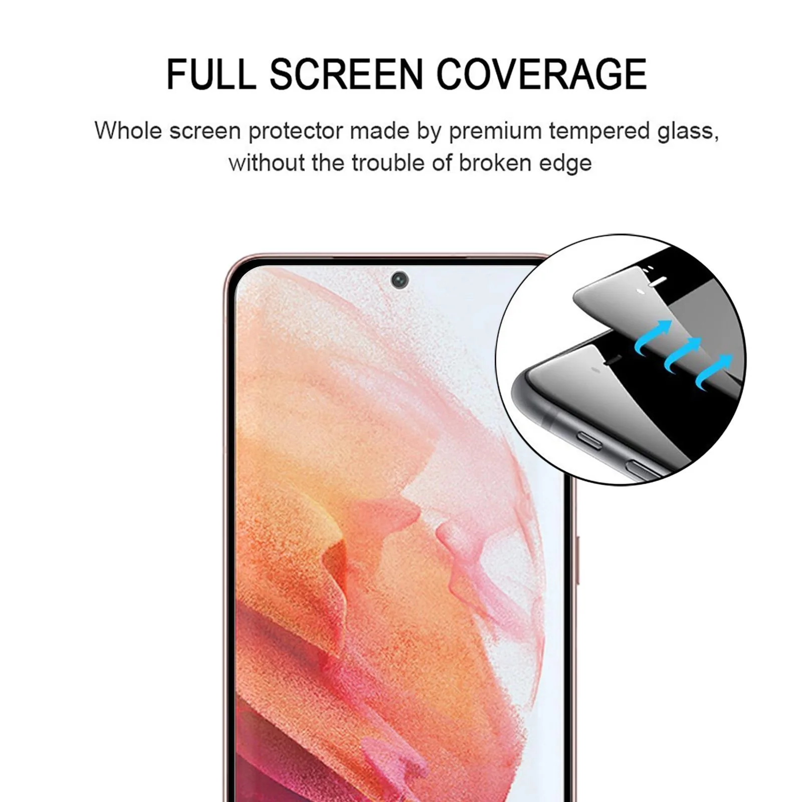 For Samsung Galaxy S22 5G Edge Glue 3D Curved Edge Full Screen Tempered Glass Film (Black)