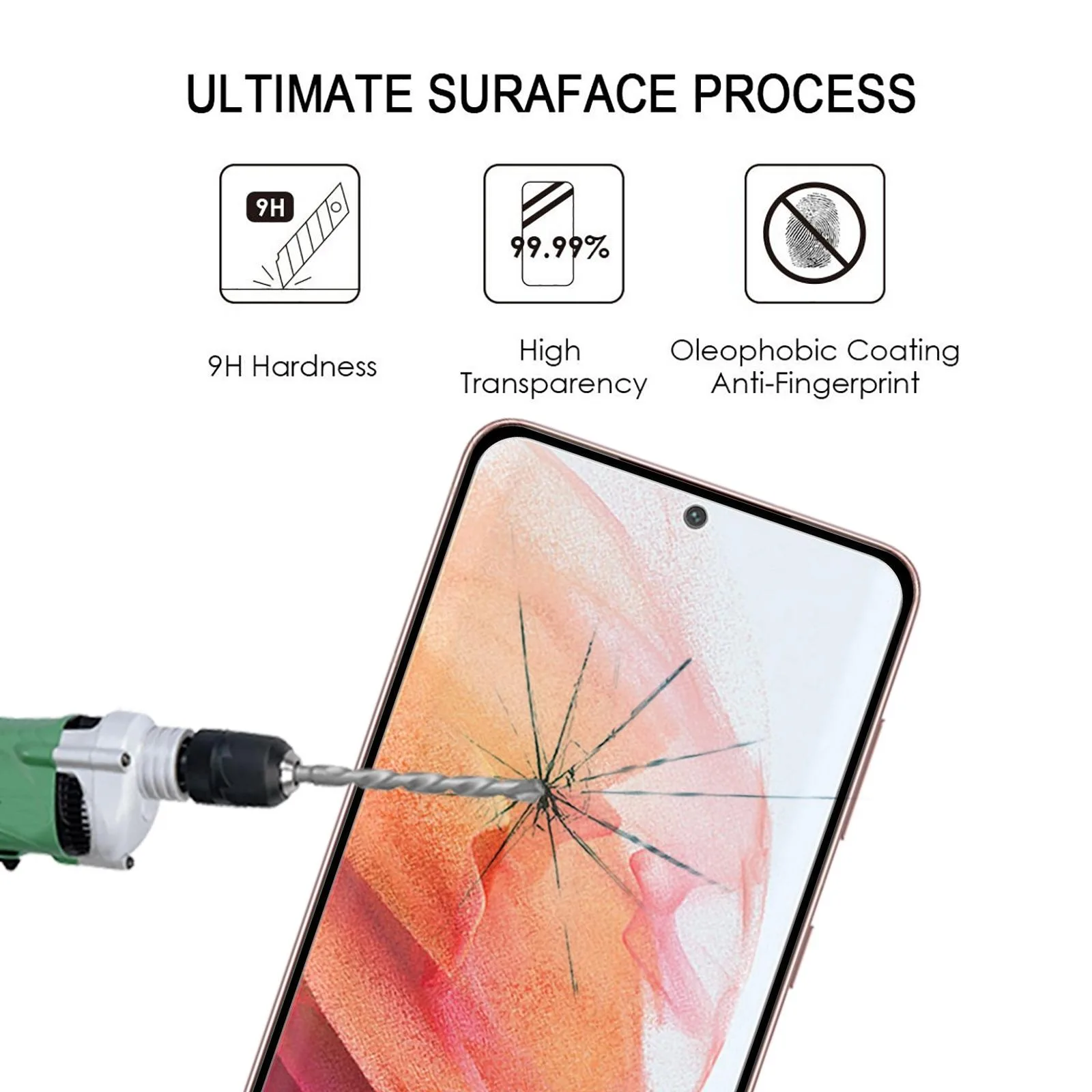 For Samsung Galaxy S22 5G Edge Glue 3D Curved Edge Full Screen Tempered Glass Film (Black)