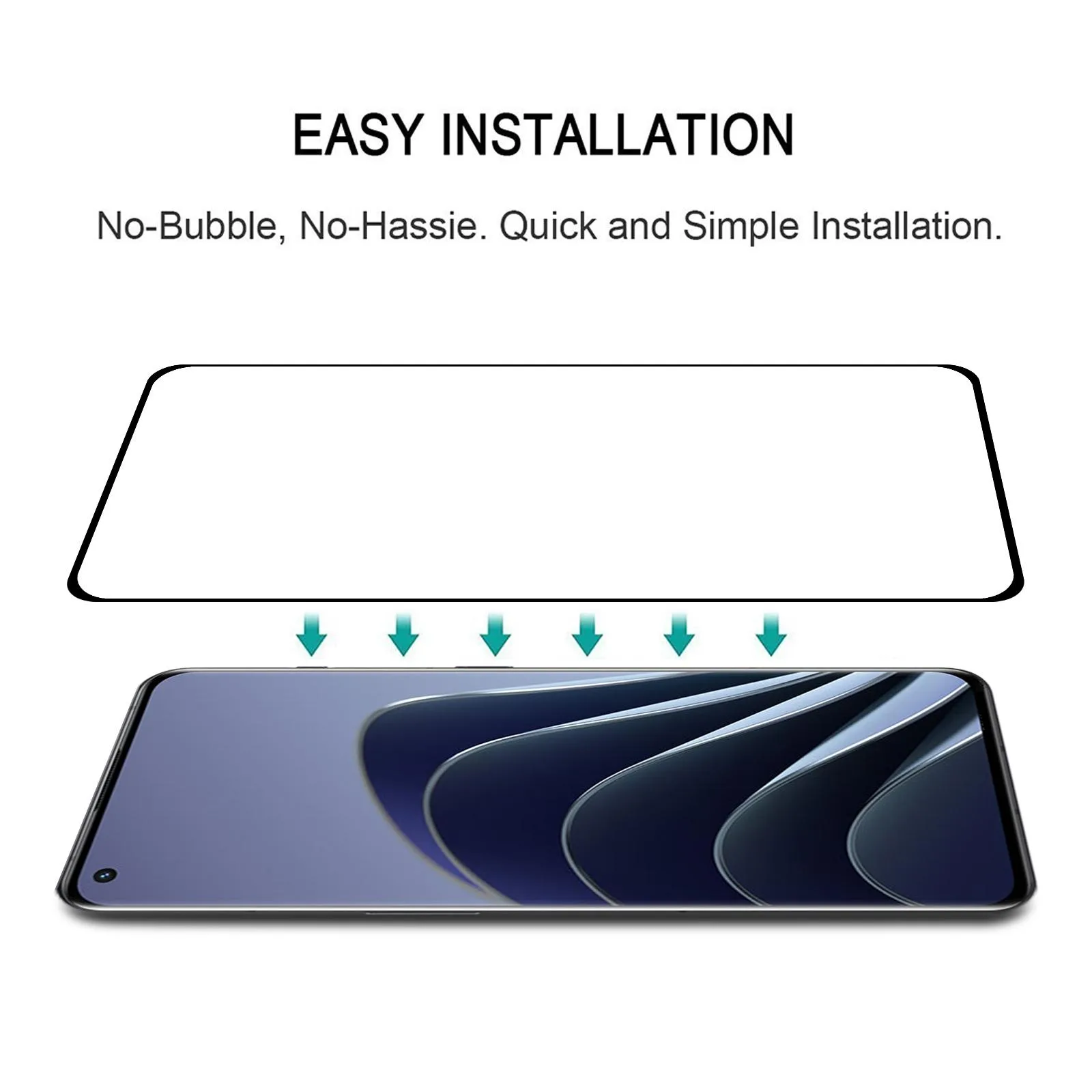 3D Curved Edge Full Screen Tempered Glass Film For OnePlus 10 Pro(Black)
