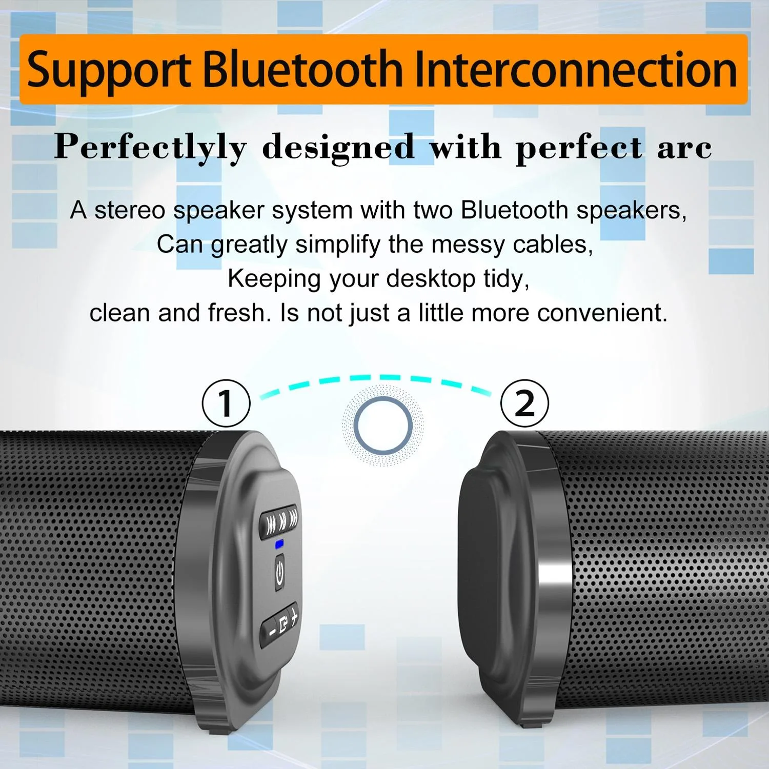 Bluetooth 5.0 Speaker TV Soundbar with Remote Control(Black)