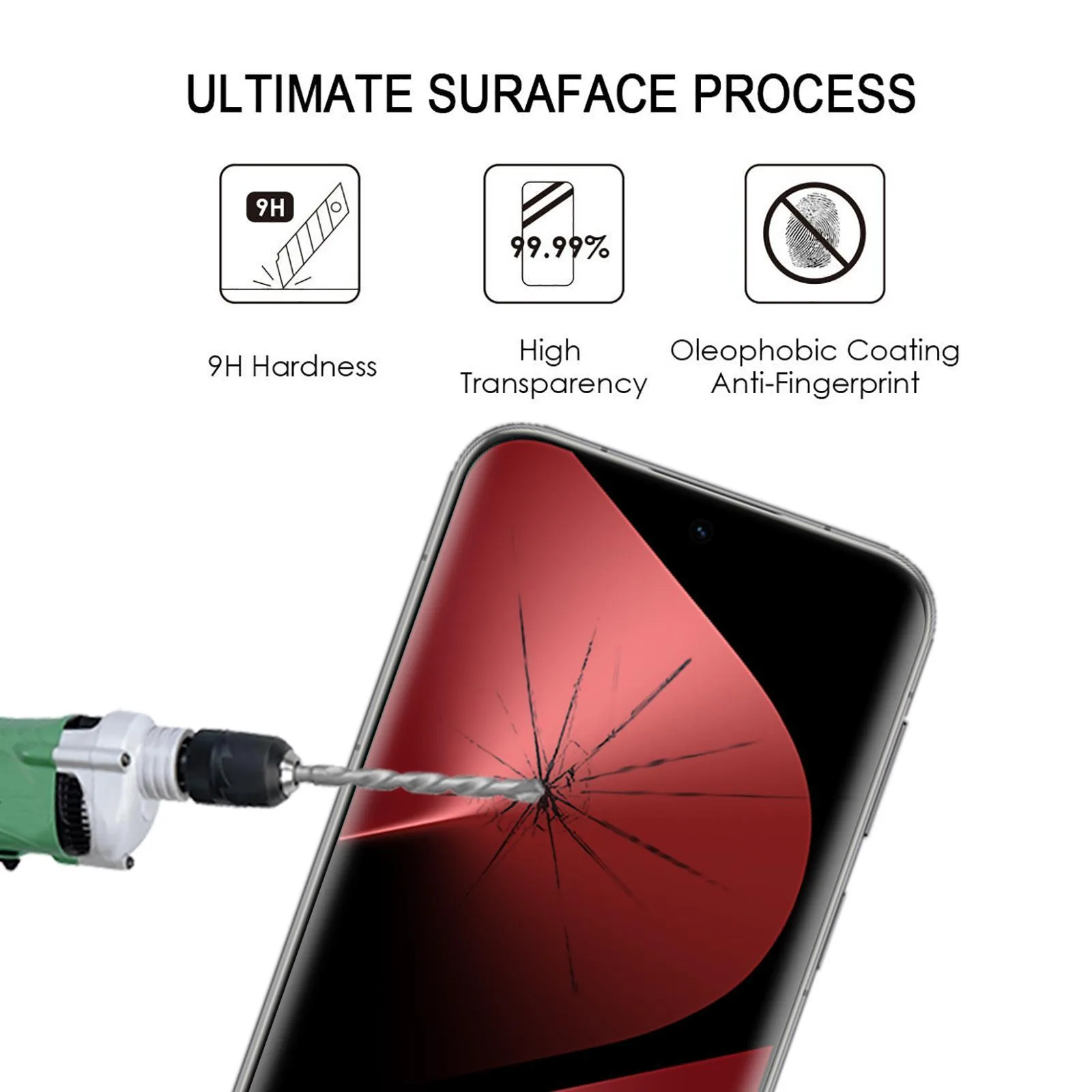 3D Curved Edge Full Screen Tempered Glass Film(Black)