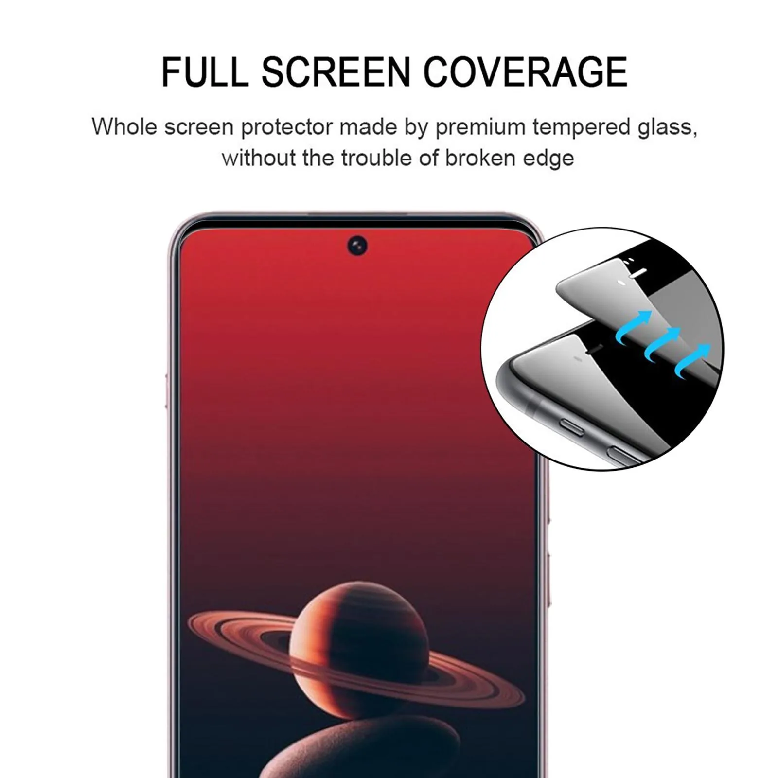 9H HD 3D Curved Edge Tempered Glass Film(Black)
