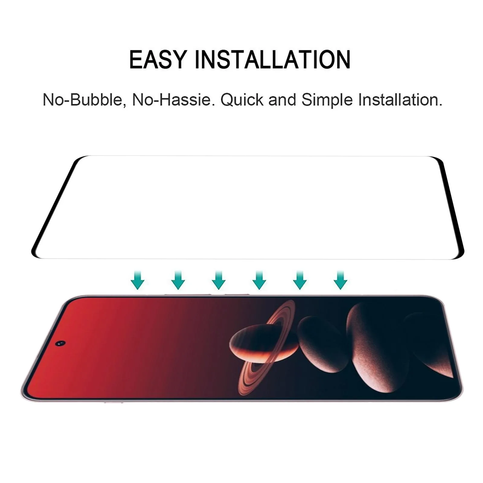 9H HD 3D Curved Edge Tempered Glass Film(Black)