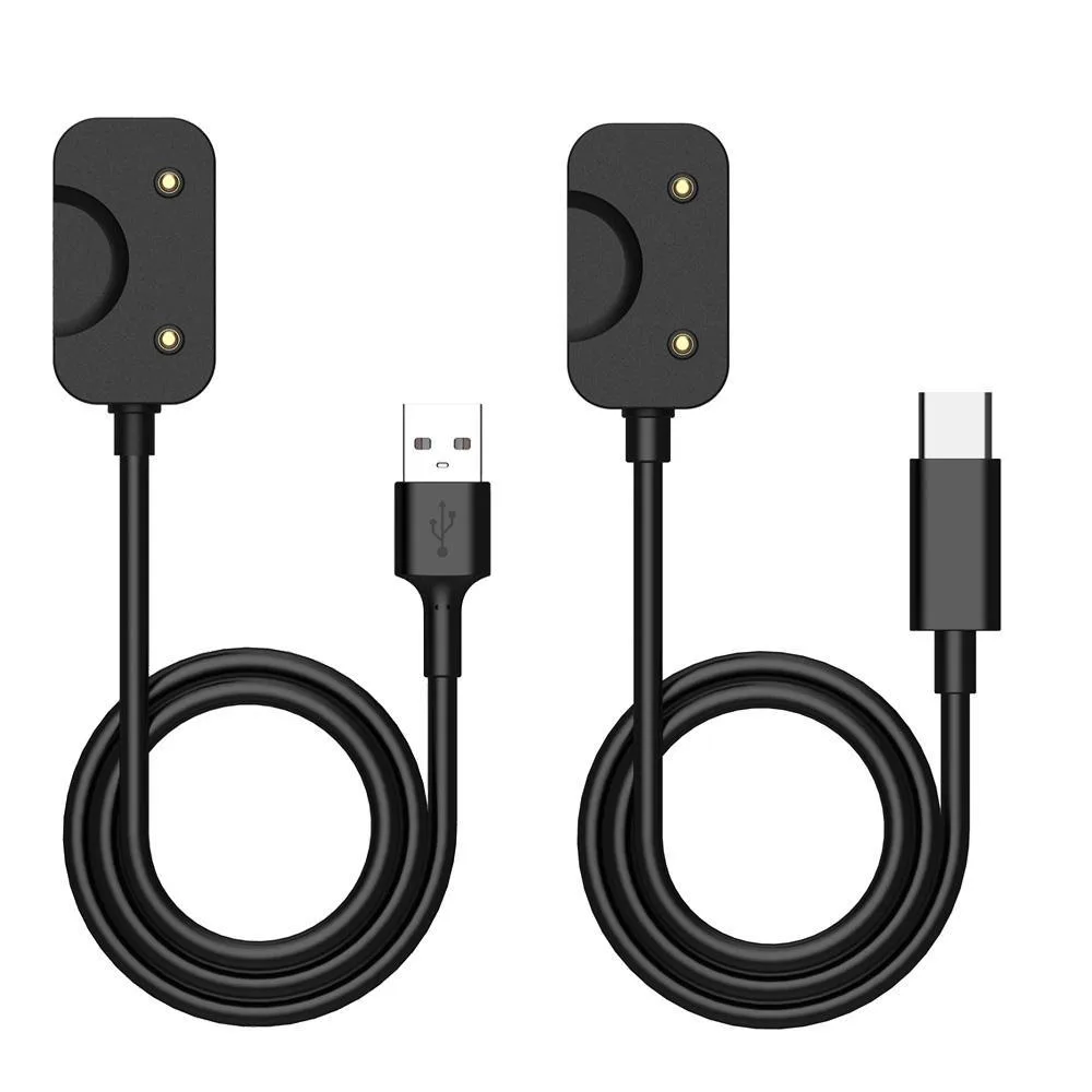 For Samsung Galaxy Fit3 SM-R390 xDfind USB-A Interface Smart Watch Charging Cable With Chip Protection, Length:1m(Black)