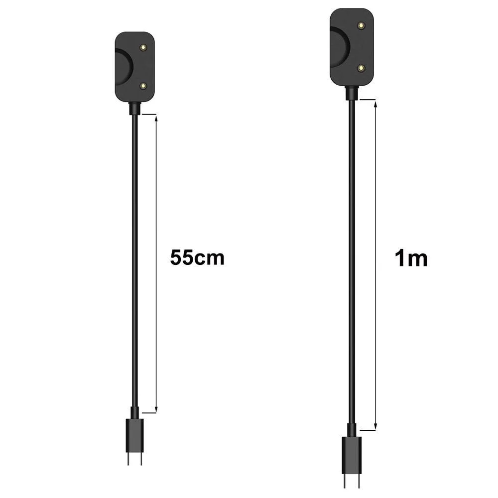 For Samsung Galaxy Fit3 SM-R390 xDfind USB-A Interface Smart Watch Charging Cable With Chip Protection, Length:1m(Black)
