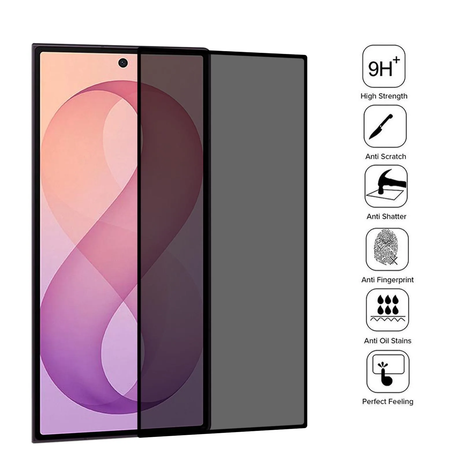 Silk Full Cover 28-degree Privacy Tempered Glass Film