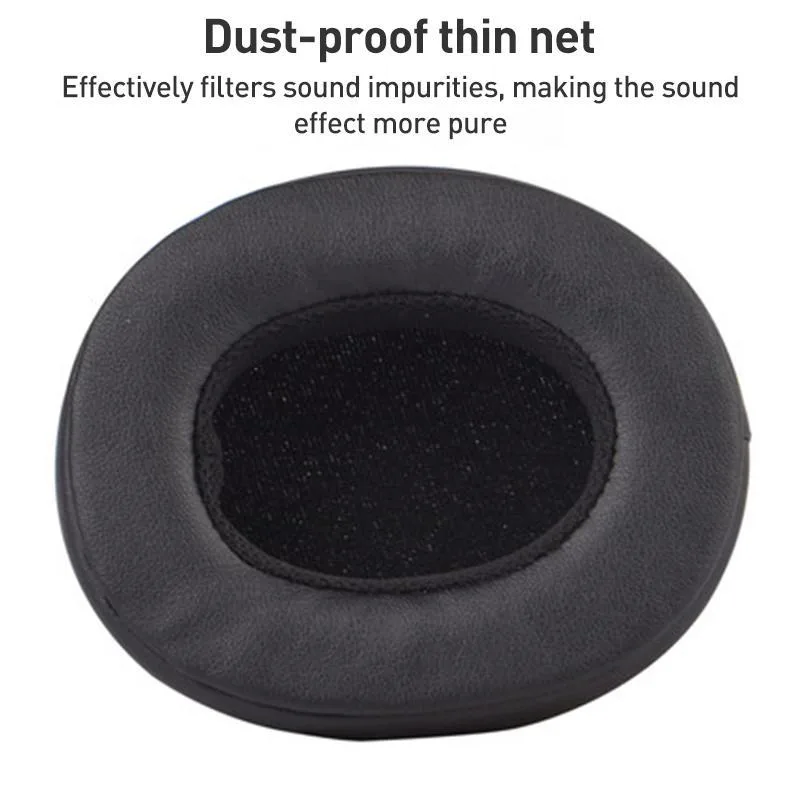 2pcs Ice Silk Cloth Earphone Replacement Earpads Pads For Skullcandy Crusher Wireless / Crusher Evo(Black)