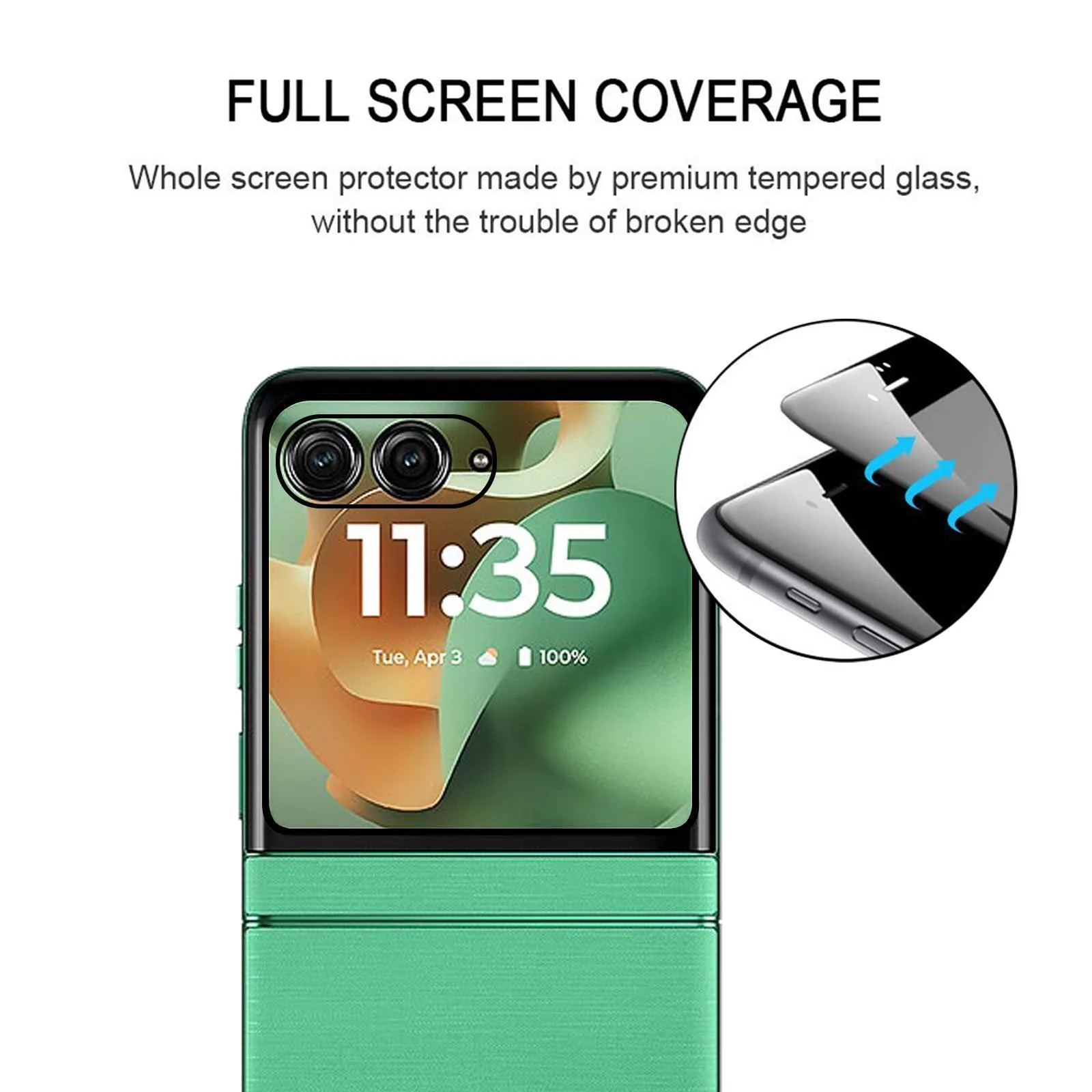 3D Hot Bending Edge Glue HD Curved Tempered Glass Film