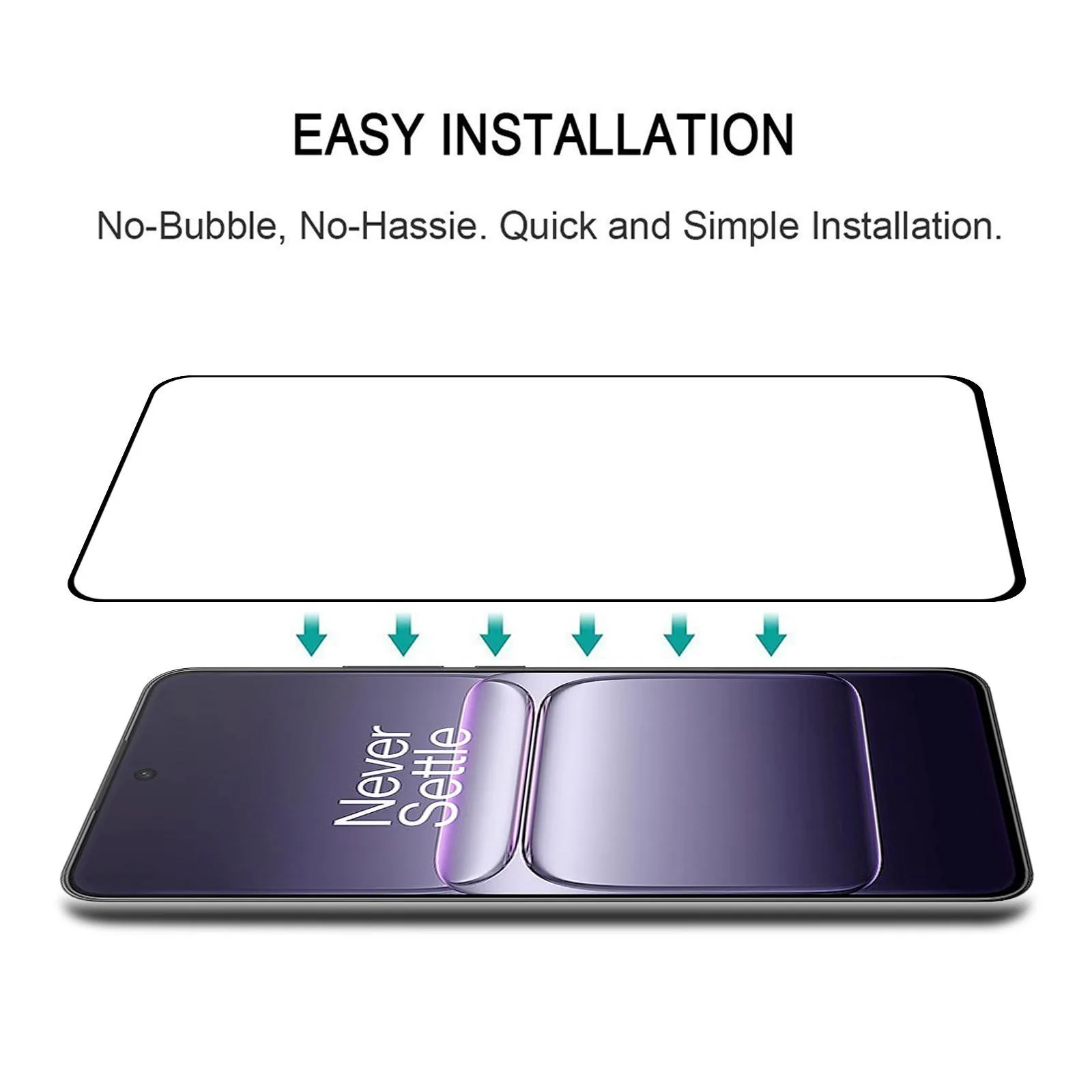 High Aluminum Full Screen Silk Printing Tempered Glass Film