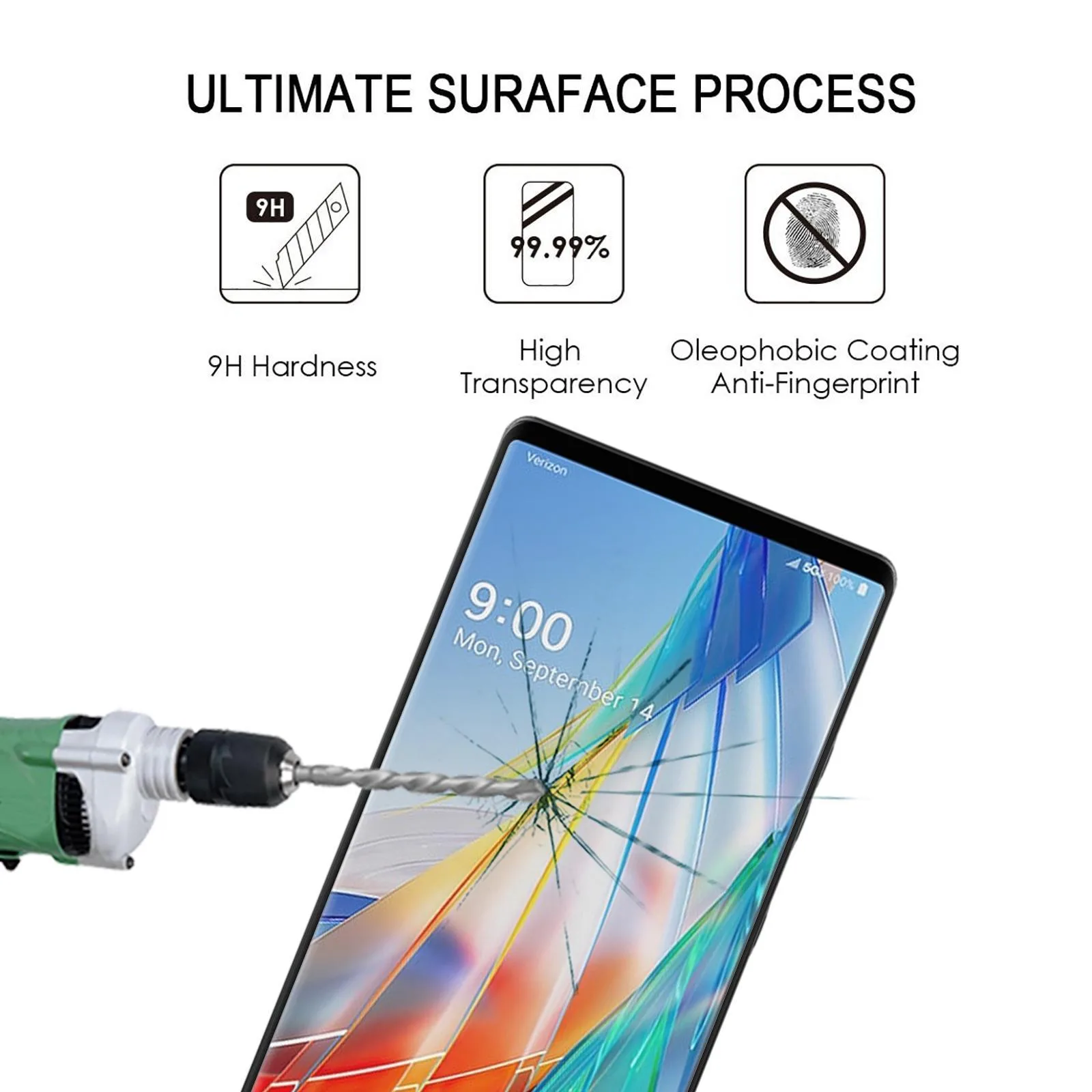 Full Glue 9H HD 3D Curved Edge Tempered Glass Film(Black)