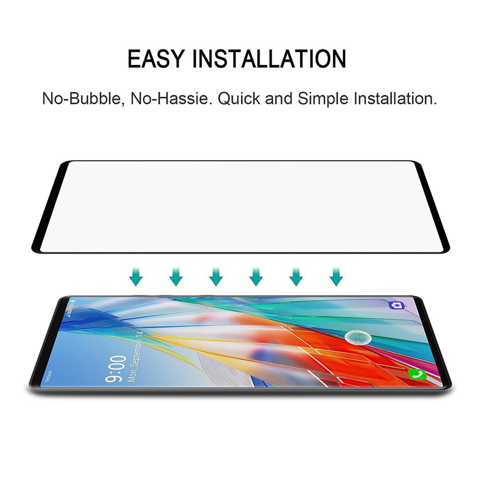 Full Glue 9H HD 3D Curved Edge Tempered Glass Film(Black)