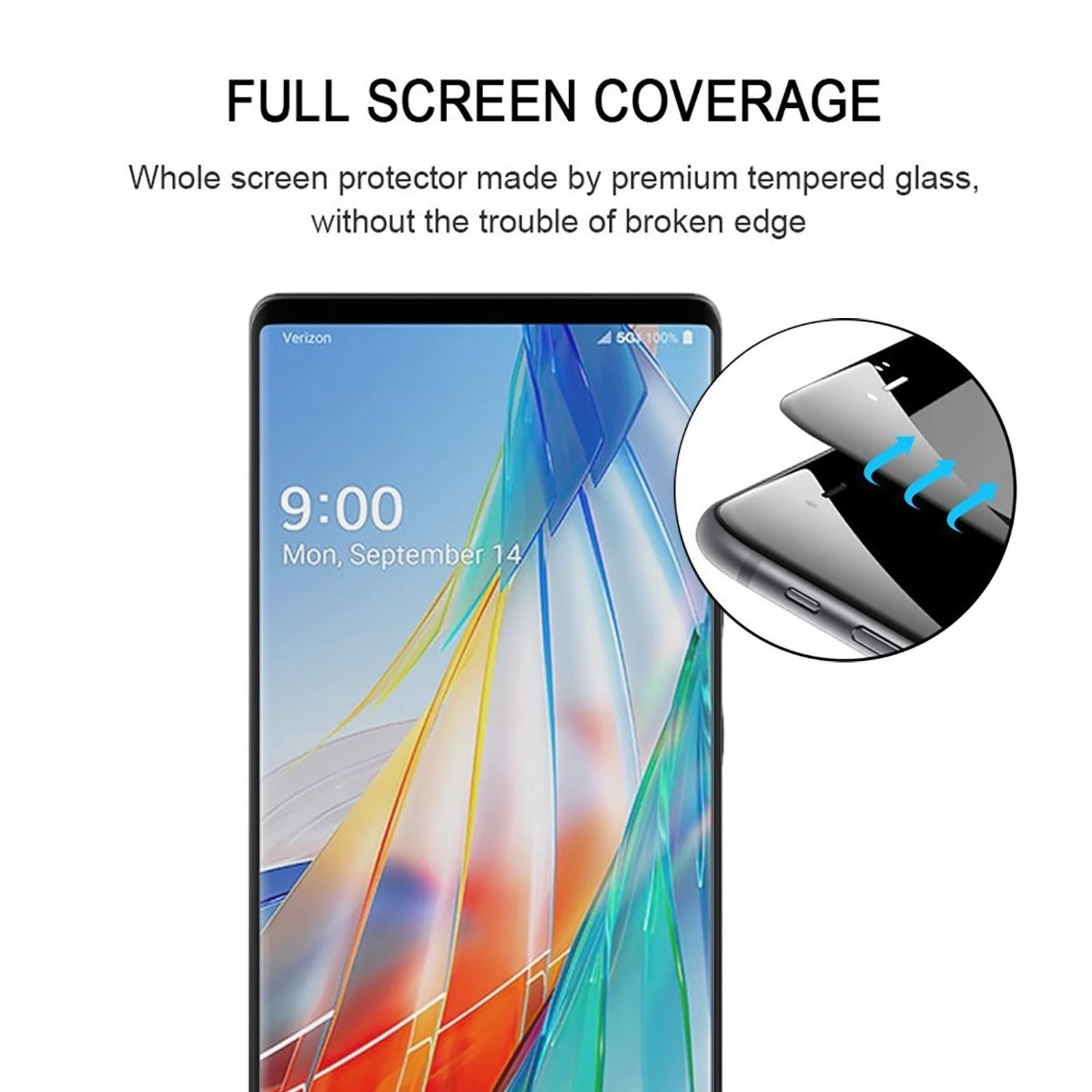 Full Glue 9H HD 3D Curved Edge Tempered Glass Film(Black)