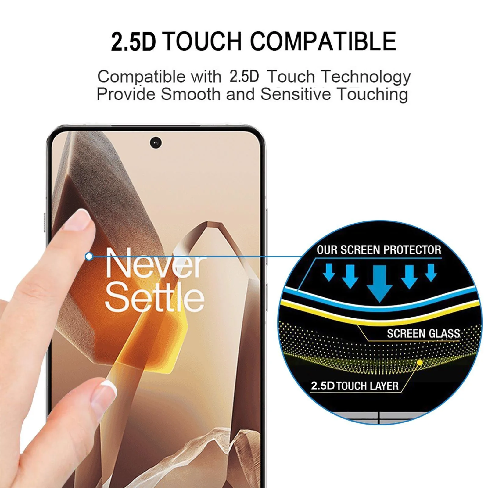 Full Glue 9H HD 3D Curved Edge Tempered Glass Film(Black)