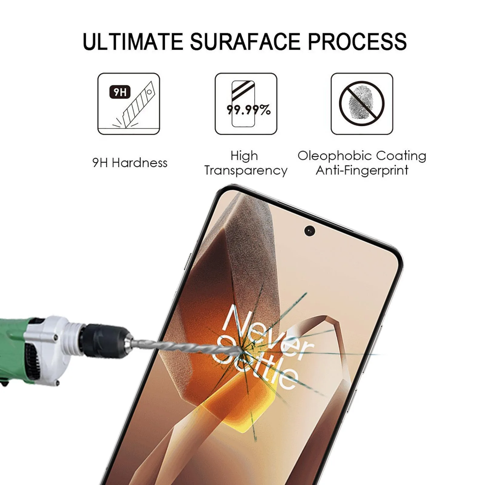 Full Glue 9H HD 3D Curved Edge Tempered Glass Film(Black)