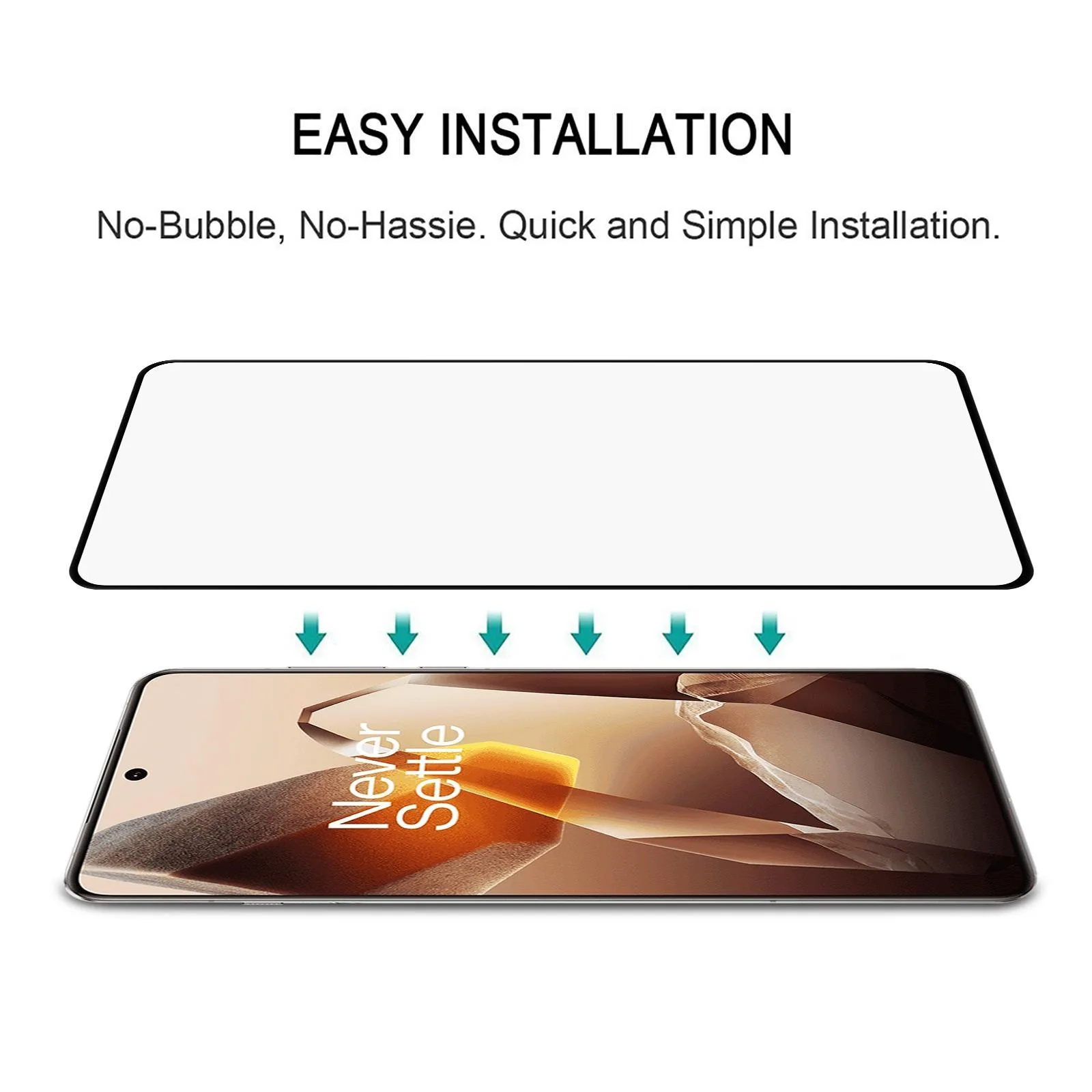 Full Glue 9H HD 3D Curved Edge Tempered Glass Film(Black)