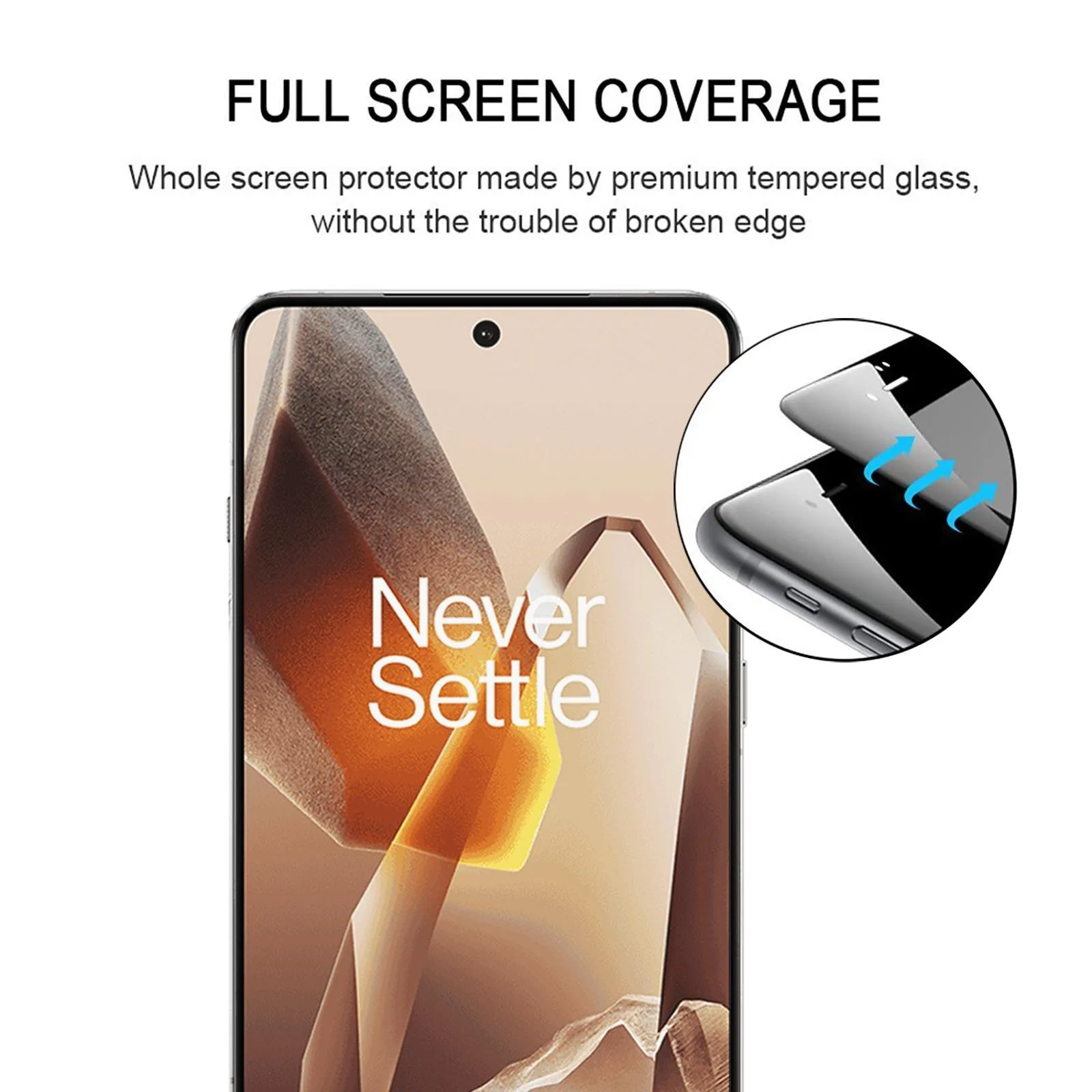 Full Glue 9H HD 3D Curved Edge Tempered Glass Film(Black)