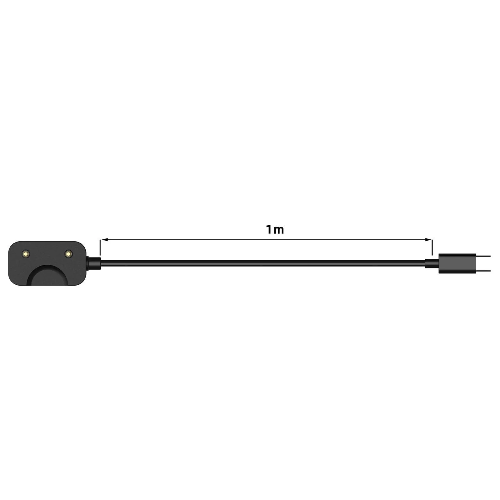 For Samsung Galaxy Fit3 xDfind USB-C / Type-C Interface Smart Watch Charging Cable With Chip Protection, Length: 1m(Black)