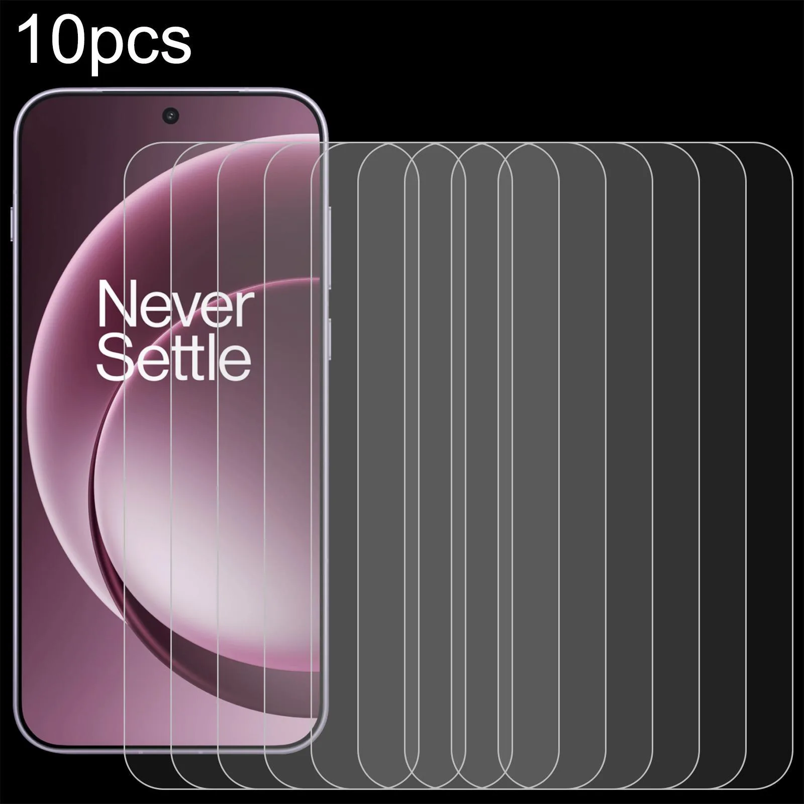 10pcs 0.18mm High Aluminum Tempered Glass Film, Support Fingerprint Unlocking