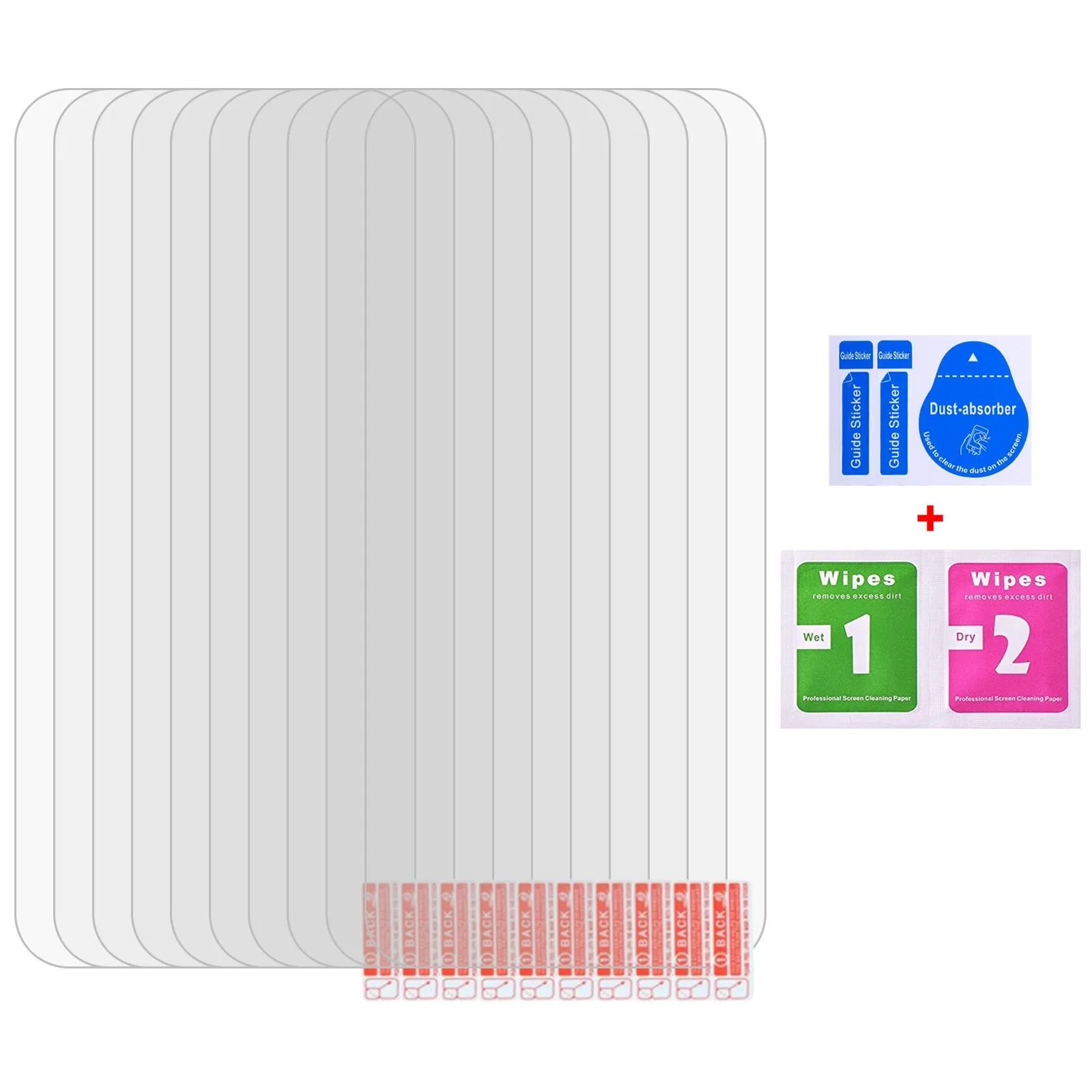 10pcs 0.18mm High Aluminum Tempered Glass Film, Support Fingerprint Unlocking