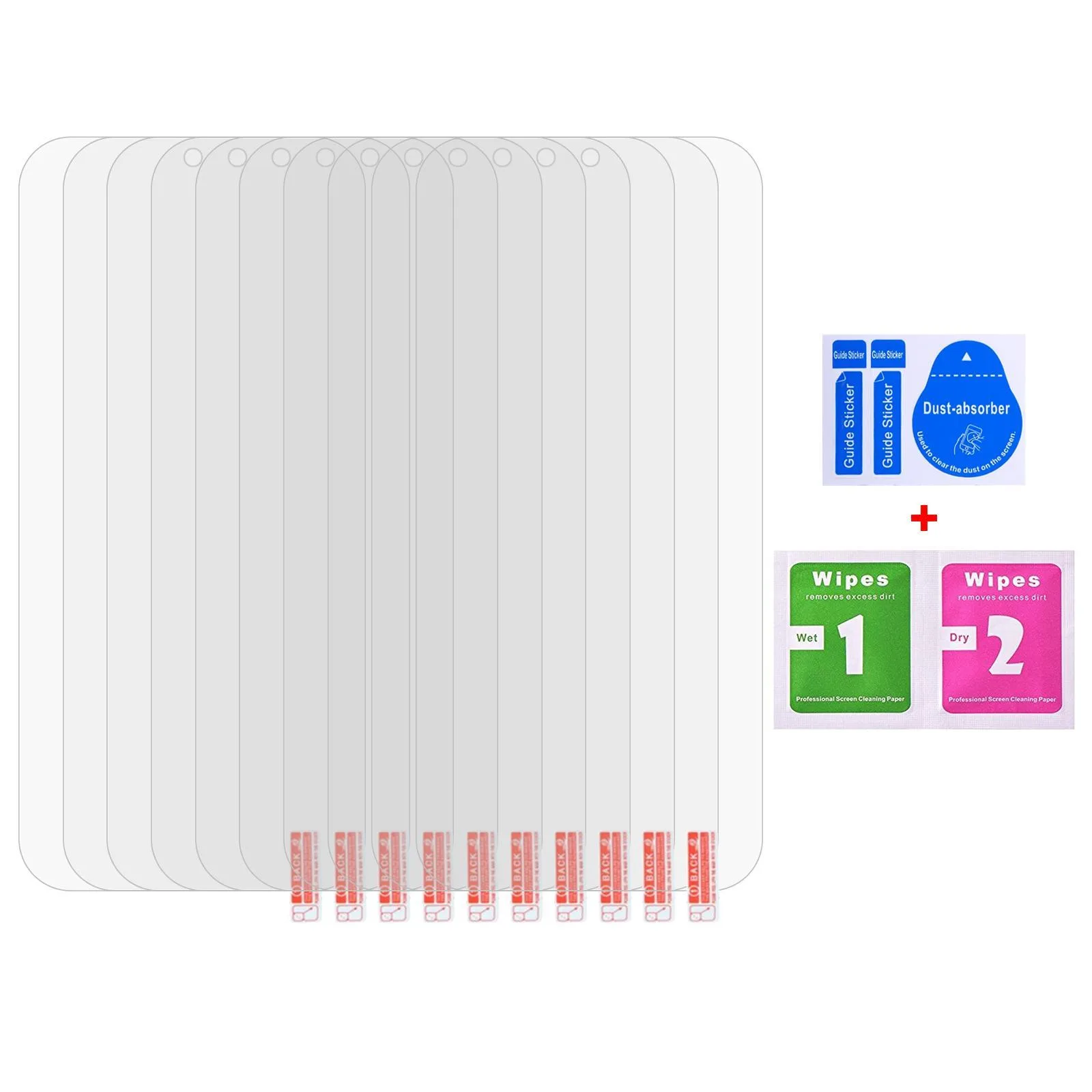 10pcs 0.18mm High Aluminum Tempered Glass Film, Support Fingerprint Unlocking