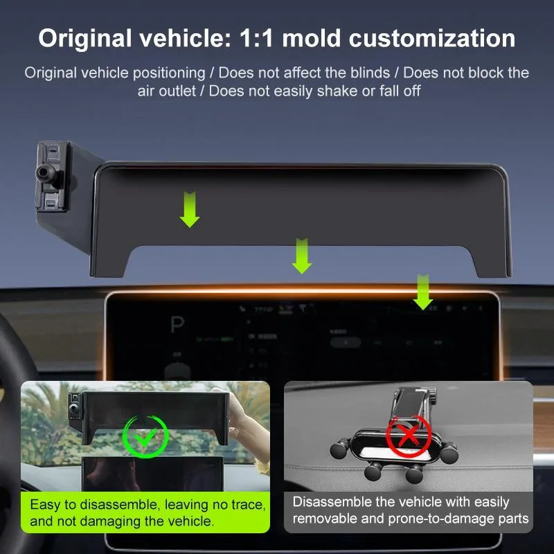 Car Screen Phone Holder Mount with Extension Arm(Black)